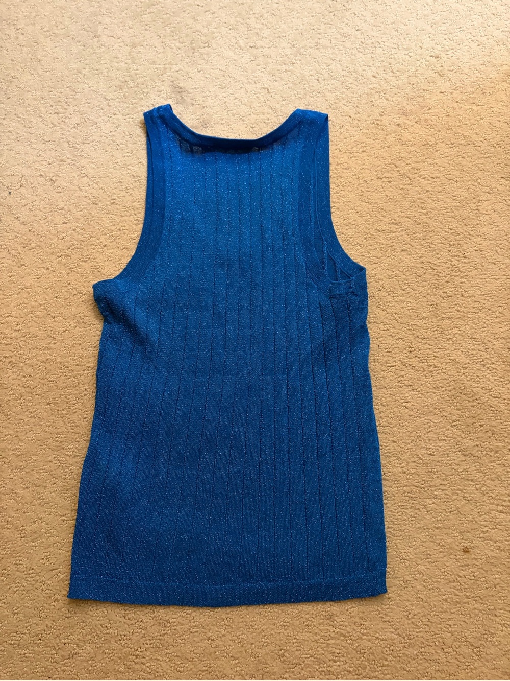 Zara Metallic Knit Ribbed Tank Top - Picture 4 of 4